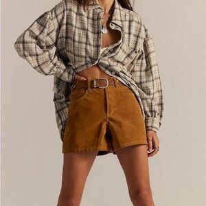 Free People Women's Tippi Vegan Suede Shorts nwt size 30